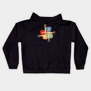 Fancy Colorful Ukulele Kids Hoodie